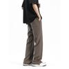 | American trend ruffian handsome wide-leg slightly pulled small trousers men's cleanfit loose drape casual suit pants