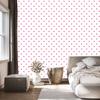 Hearts Wallpaper White and Powder Pink 50x1000