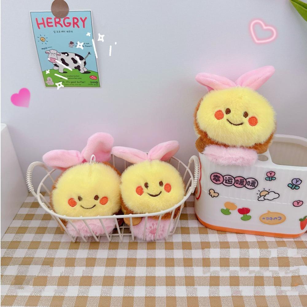 Kawaii Cartoon Bee Keychain Cartoon Creative Drawstring Doll Cute Plush Bag Pendant Backpack