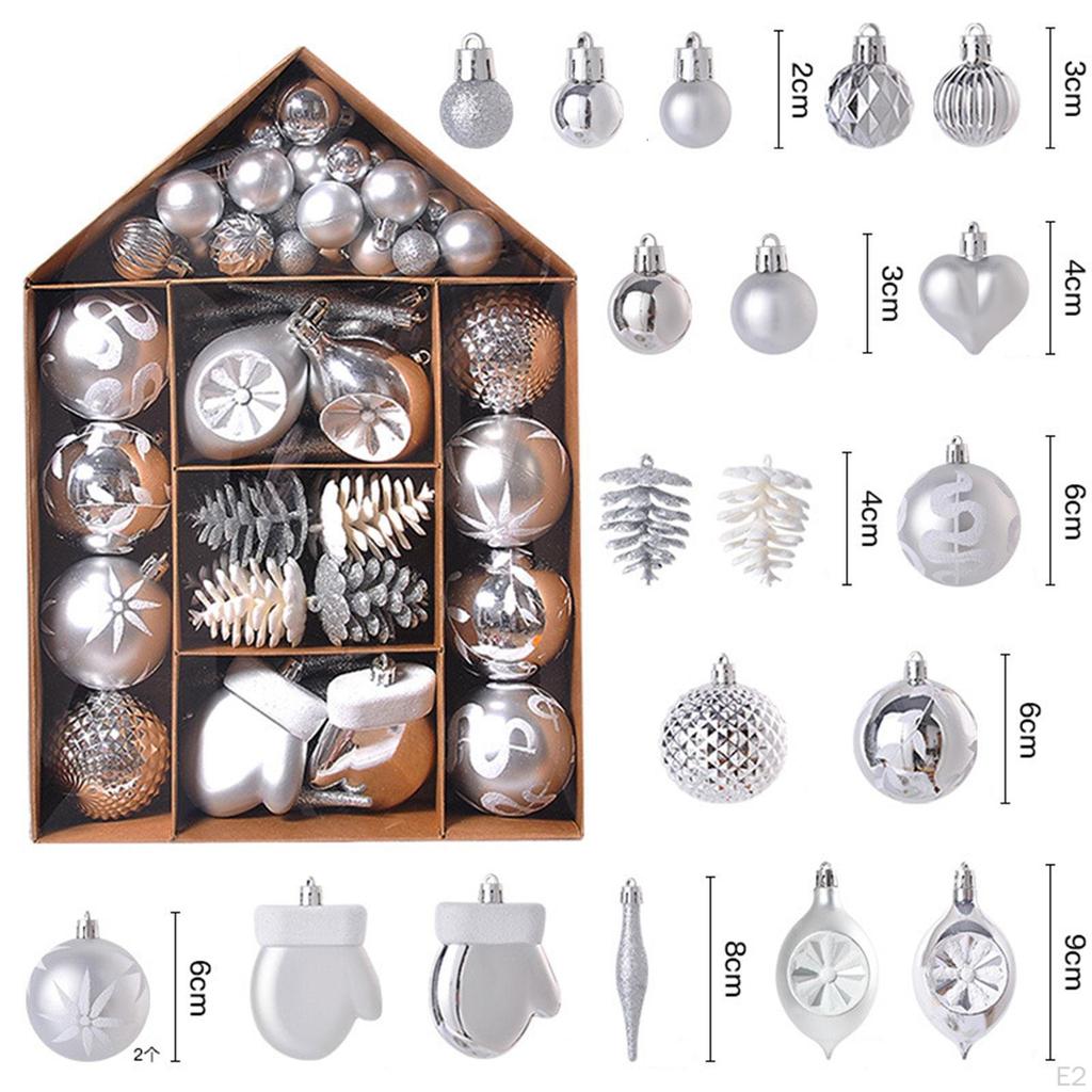70Pcs Christmas Balls Ornaments Xmas Tree Decor for Year Home Holiday