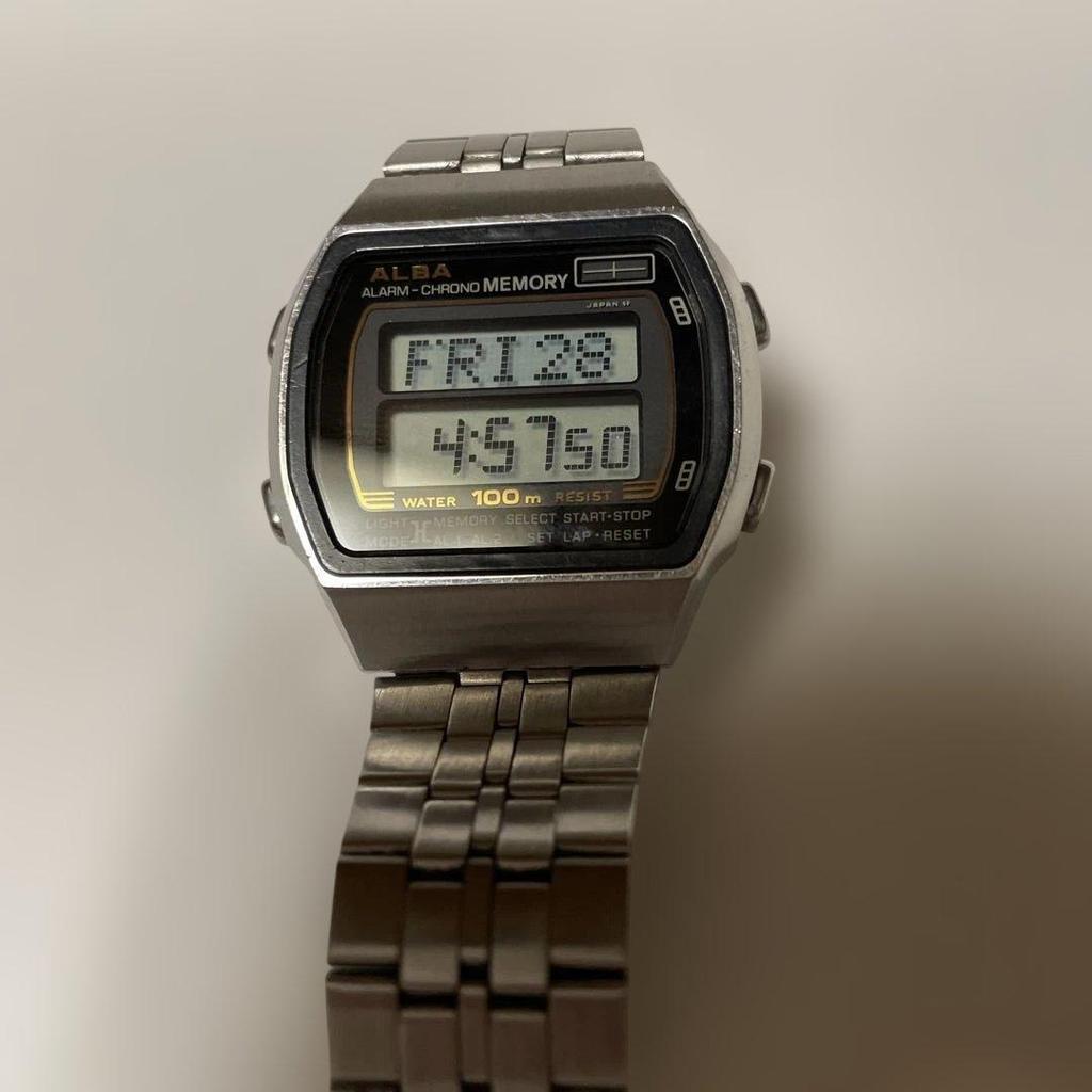 Used ALBA ALARM-CHRONO MEMORY SEIKO Y771-502A