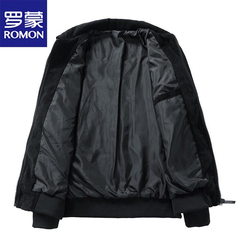 ROMON Men's Corduroy Collared Casual Jacket