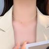 Fashionable M-letter Necklace for Women, Versatile and Niche, High-end Collarbone Chain Neck Accessory