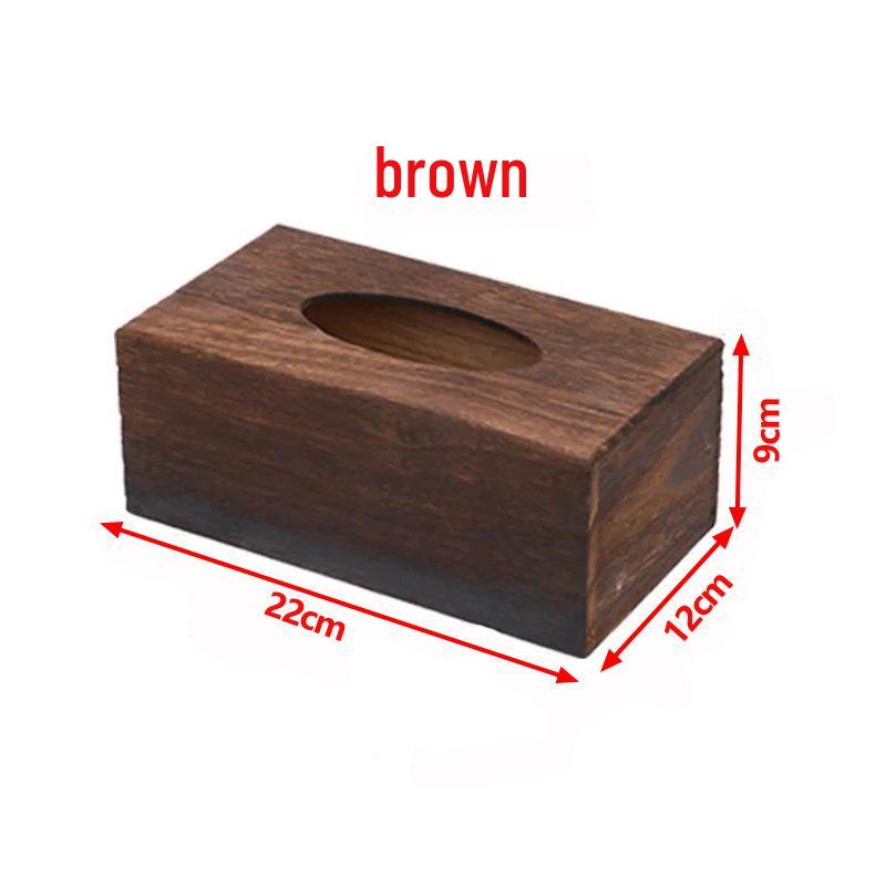 Bamboo Wood Paper Towel Box - Modern Desktop & Car Storage, Creative Bamboo Material, Suitable for Home.