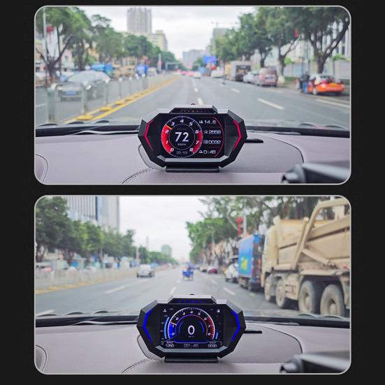 Digitální rychloměr se světlou velkou obrazovkou Univerzální zobrazovací rychlost GPS OBD Head Up LED obrazovka Rychloměr Cockpit Instrument