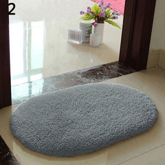Anti-Skid Soft Fluffy Absorbent Area Rug Home Bathroom Floor Shower Door Mat
