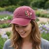Mode Bloemenborduursel Baseballpet Gewassen Katoen Verstelbare Baseballpetten Pet Voor Man Vrouw