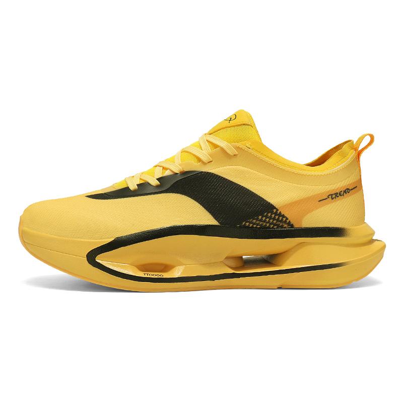 Marathon Professional Running Shoes Breathable Mesh Men's Shoes Youth Students White Carbon Plate Sports Shoes