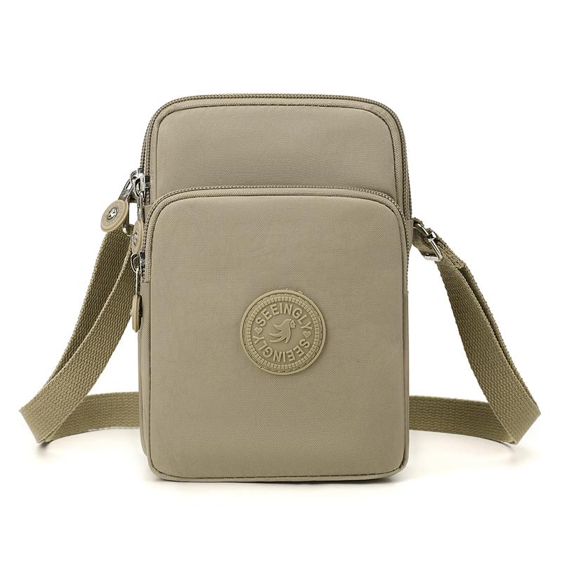 Lightweight Small Bag Large Capacity Multi-Layer Commuter Mobile Phone Bag Nylon Coin Purse