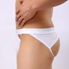Men's Sexy Low Rise T-Back Elastic Cotton Hollow Out Back Underwear Comfortable Breathable Close-Fitting Thong