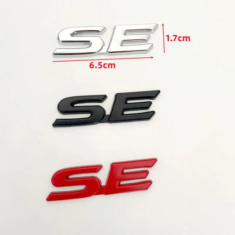 New 3D Metal SE XSE Logo Rear Trunk Emblem Badge Sticker For Toyota Camry Sienna Highlander Corolla Car Styling Accessories HH0