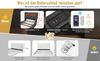 Upholstered Bed 140*190, Storage Headboard, USB Type C Port, 360 Surround LED Around Head and Foot End, Hydraulic Storage, Grey, Linen(No Mattress)