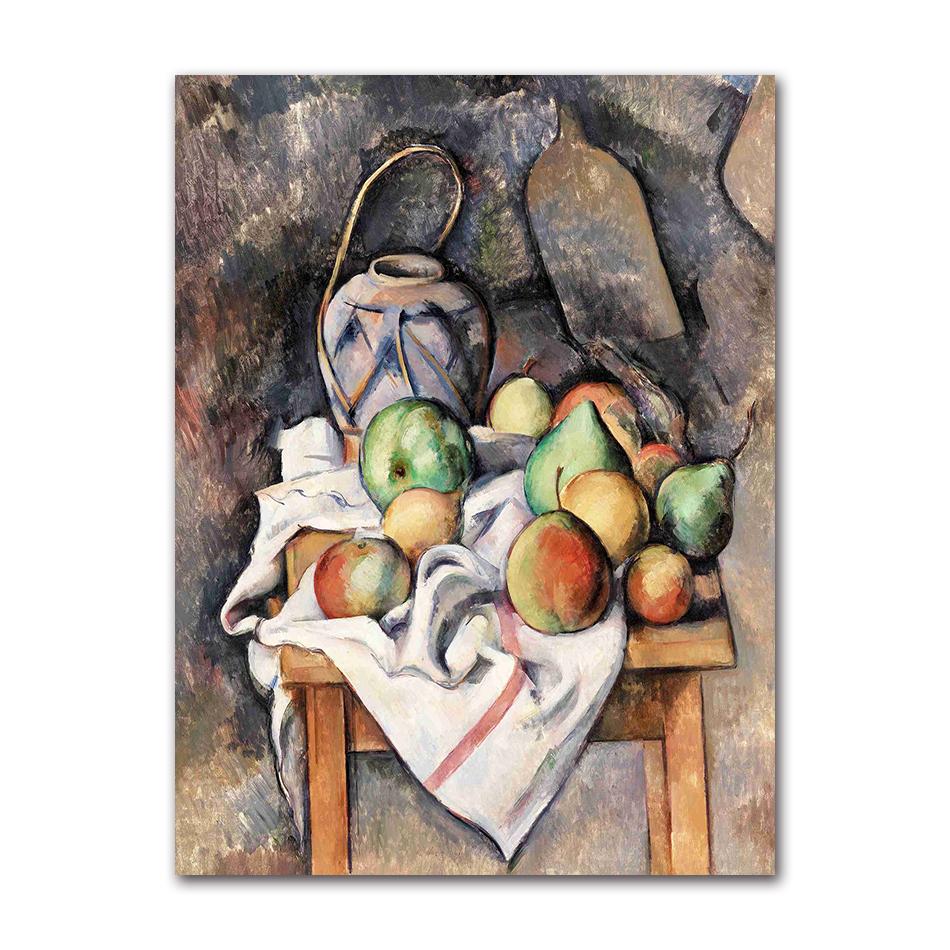 Vintage Paul Cezanne Garden Still Life Terracotta Pots 1890s Art Posters Canvas Painting Wall Prints Picture for Room Home Decor
