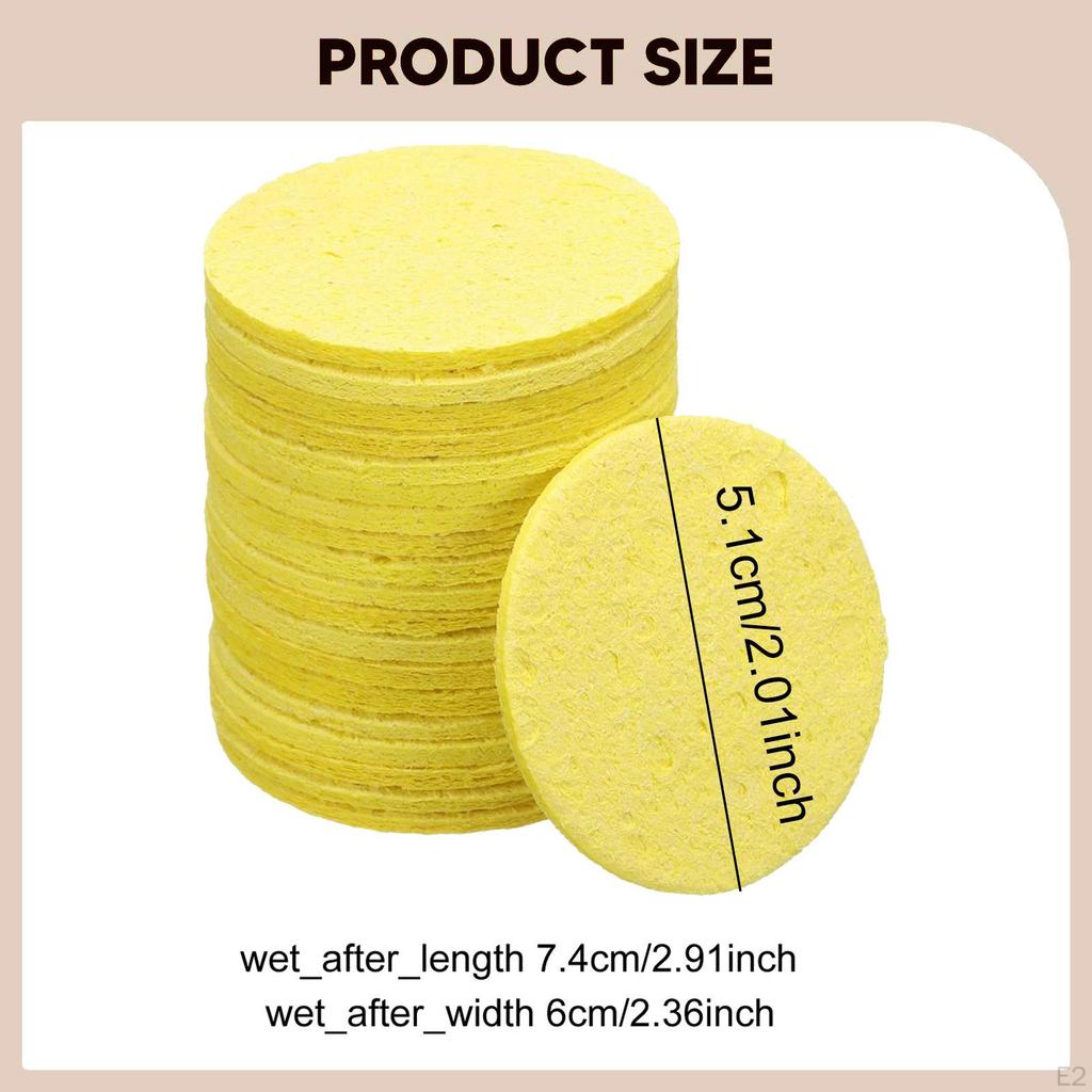 20Pcs Soldering Sponge Tip Cleaners Thickened 2 Inch Welding Head Cleaning Pads