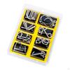 8pcs/Set Metal Wire Puzzles Brain Teaser Interlock Chinese Ring Trick Toy Adults Challenge