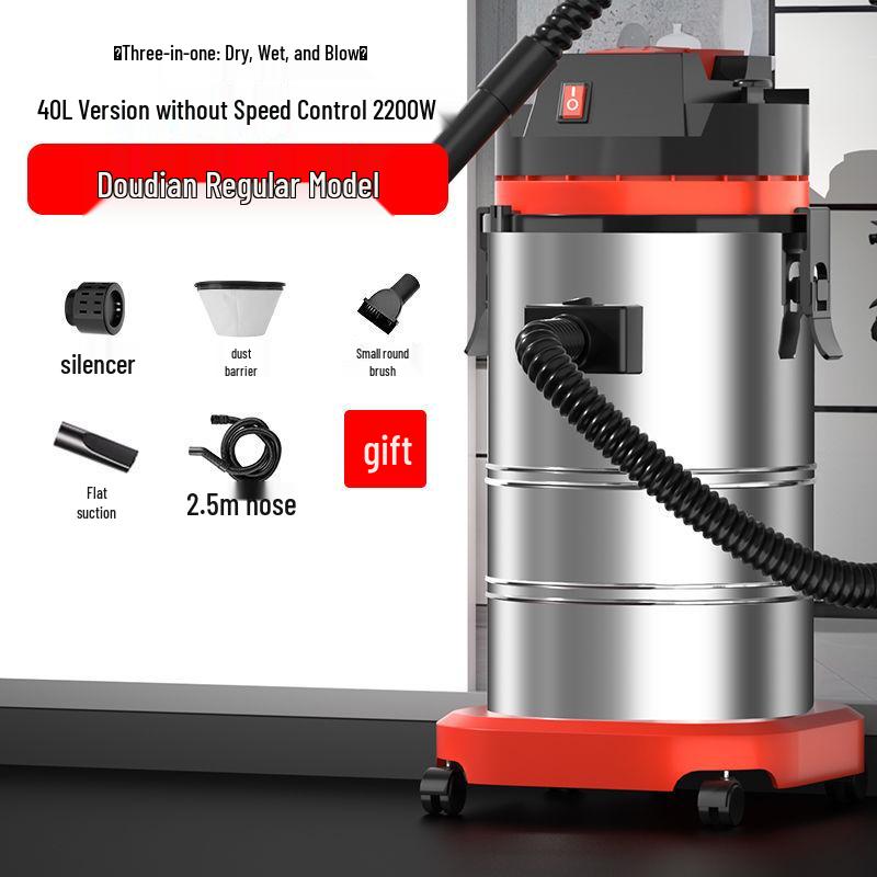 High-Power Wet/Dry Vacuum Cleaner for Home, Workshop, Car Wash, Grout, and Industrial Use