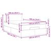 Ottoman Bed with Mattress & LEDs Dark Grey 120x190 cm Fabric