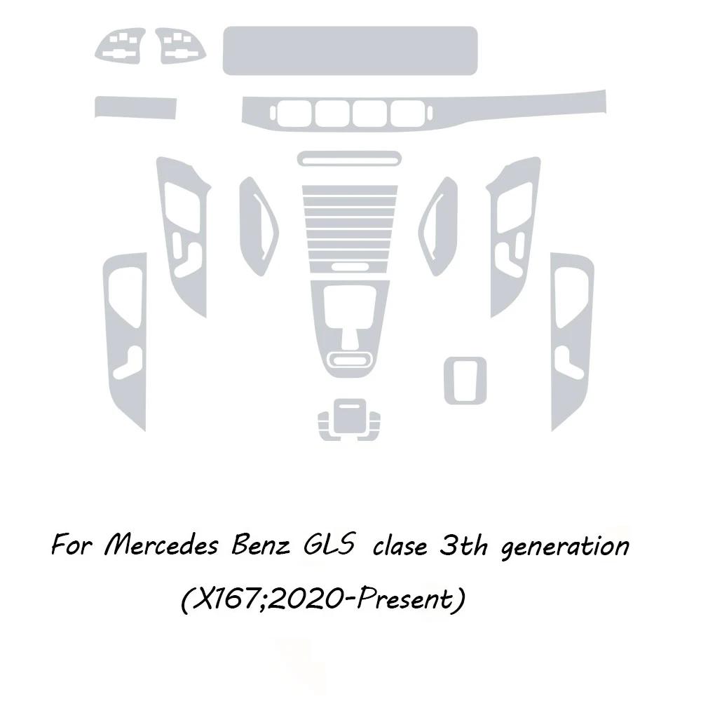 Car Interior Central Console Gear Dashboard Navigation Protective Film for Mercedes Benz GLS Class X167   GLS63 AMG