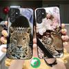 Flower Leopard Shadow Suitable For Samsung Galaxy S25 Ultra S20 FE S21 S22+ S23 Plus S24 S26 Edge Magnetism Glass Phone Casee