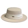 New Autumn and Winter Simple Flat-top Woolen Hat for Women British Retro Jazz Hat Travel Flat Brimmed Hat Fashion