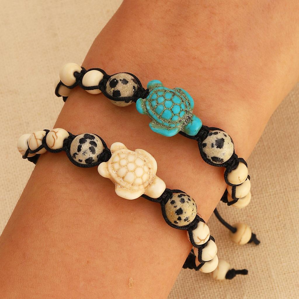 2025 new beach vacation wind alloy turtle handmade bracelet fashion niche retro jewelry spot wholesale