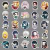 50pcs Q-version Demon Slayer Stickers: High-Definition Japanese Anime Characters for Cute Graffiti, Journal, Cup, DIY, and Mochi Decor.