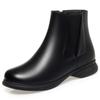 3.5cm Fashion Comfortable Soft Leather Boots Women's Fur Shoes Winter 2025 Med Square Heels Warm Short Plush Ankle Boots Office