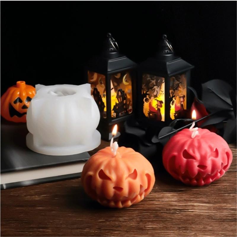 Kreative Halloween-Lampe Duftkerze Herstellung Stabile Silikonform Zubehör für Heimdekoration Bastelbedarf