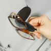 Glasses Holders for Car Sun Visor, Sunglasses Eyeglasses Mount Ticket Card Clip,PU Leather Glasses Holder