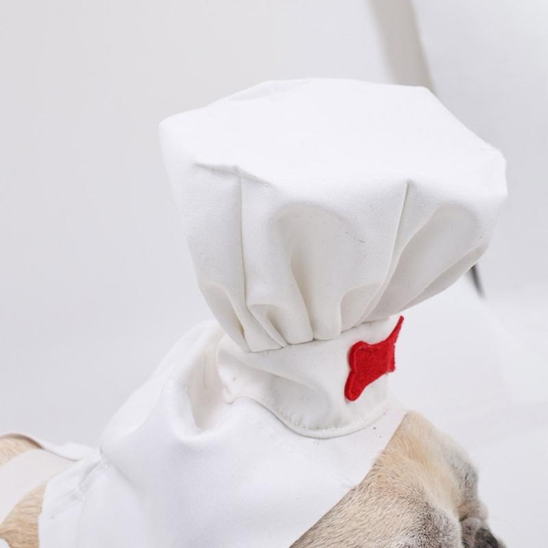 Creative Cook Cosplay Pet Costume with Cutter and Cook Hat Funny Cook Outfit For Dog Cats Daily Wear Halloween Party