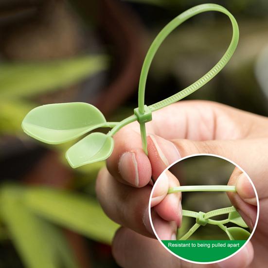 Leaf-Shaped Plant Ties Heavy Duty Zip Ties Cable Management Ties for Garden Plant Support And Home Office Cord Organization