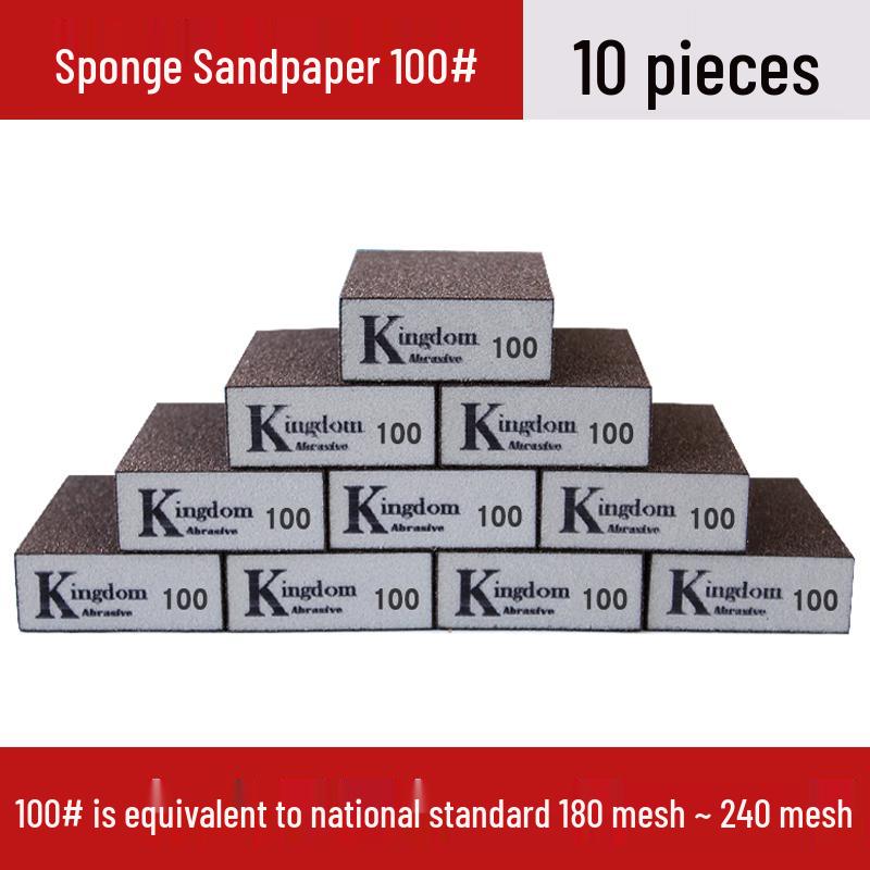 Sponge Sandpaper Block for Wall, Wood, Metal, Rust Removal, Polishing, Grout Cleaning, and Pot Scouring