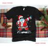 Dabbing Santa Christmas Wear Mask Tree Lights Funny Xmas T Shirt S Holiday Sweaters Winter Vintage Washed Graphic