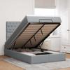 VidaXL Ottoman Bed Frames and Mattress Light Grey 120x200 Cm Fabric, Bed Frame, Upholstered Bed Frame, Bed Frame 3314079
