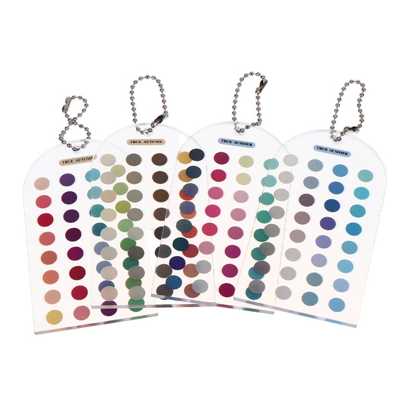 Soft Summer Autumn Double-sided Color Cards 24 Circular Blocks Professional Color Palette for Wedding Stylist Bridal Makeup Matching