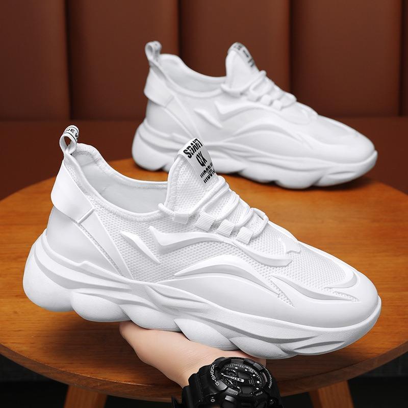 Summer Men's Shoes New Breathable Mesh Shoes Men's Sports Shoes Trend Versatile Height Increase Running Casual Shoes
