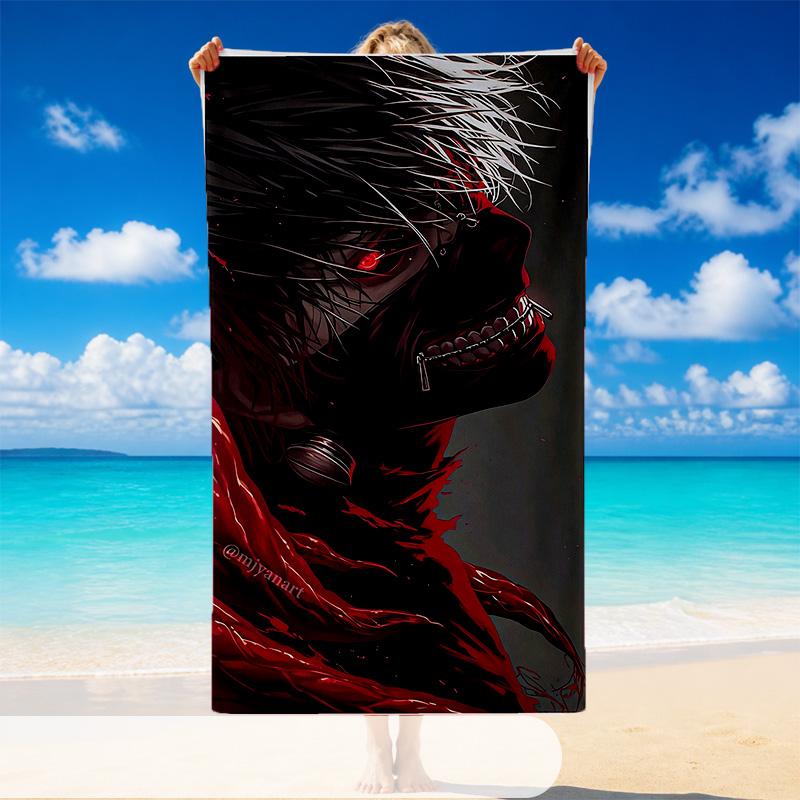 Tokyo Ghoul Beach Towel, Soft Large Absorbent Towel For Beach Swimming Pool Travel Vacation