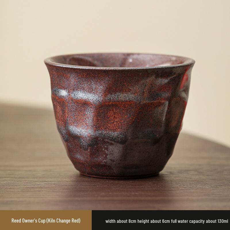 Chinese Retro Ceramic Tea Cup: High-End Kiln-Change Pottery Tea Bowl 120ml