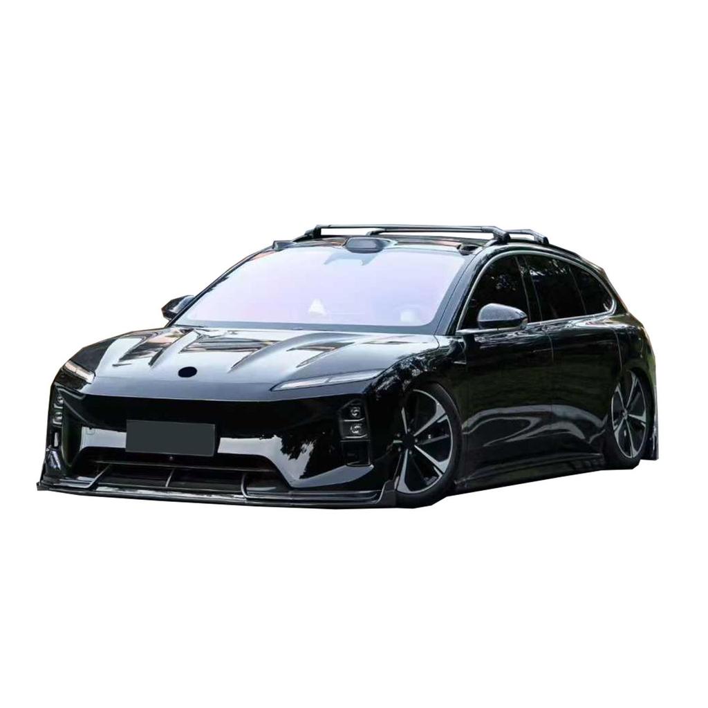 Upgrade Compatible Carbon Fiber Aero Kit: Shirok Front Lip, Rear Diffuser, Tail Wing & Side Badges for NIO ET5T.