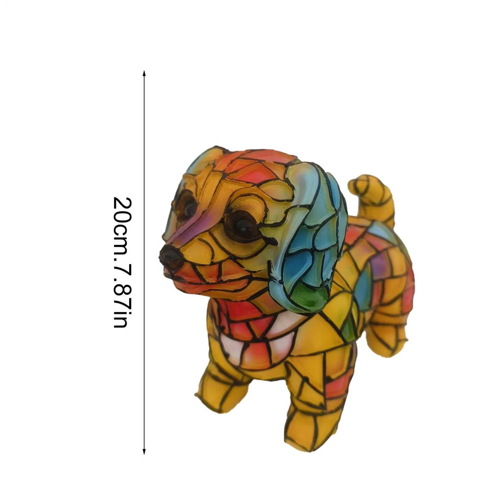 LED Corgis Lamp And Pug Lamp Dog Series Art Night Light Stained Resin French Tabletop Night Light Cute Pet Dogs Desktop Decor