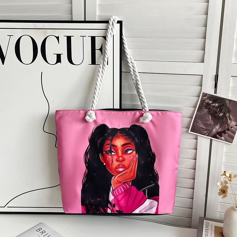 

Универсальная холщовая сумка-тоут большой вместимости на молнии – Складная пляжная сумка через плечо