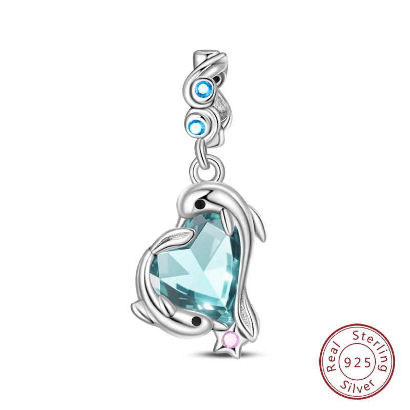 New Winter Charms Bead Copper Snowflake Snowman Penguin Deer Dangle Fit Bangle Bracelet Necklace Diy Jewelry