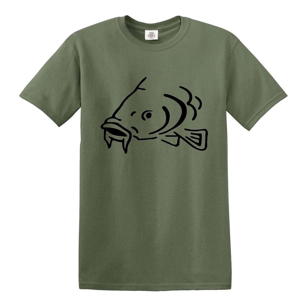 CARP FISHING 100% Cotton T-shirt Mens Tees Top FISHERMAN BIG CRAP ANGLING CLOTHING CAMO GIFT S-5XL T SHIRT