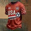 Men's Football Neck Printed Top for Casual and Day Wear