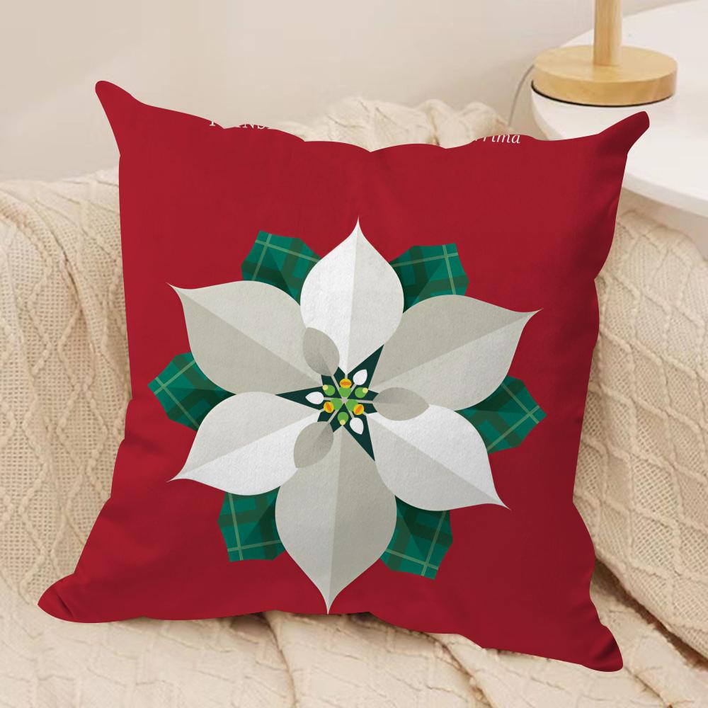 Flower Art Simple Cushion Cover Silky Short Plush DoubleSided Printed Pillow Case for Sofa All Seasons Home Decor Gift