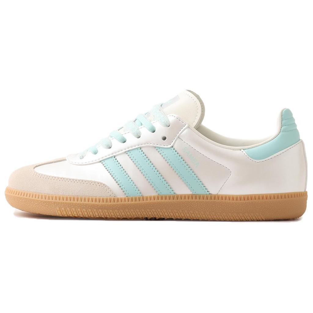 Adidas Originals Samba Og Classic Comfortable Training Shoes Women sneaker White Light-Blue KJ4304