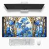 Cute Stained Glass Art Aesthetic Desk MatNonslip Desk Pad Laptop Computer Keyboard Office Decor Alfombrillas Para Escritorio