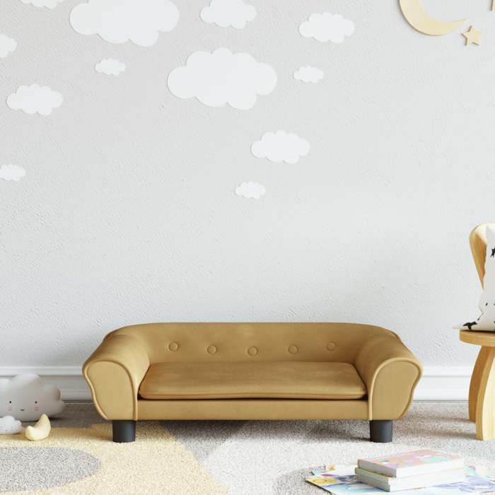 VidaXL Children's Sofa Brown 70x45x26 Cm Velvet, Mini Sofa, Mini Sofa Chair, Mini Sofa for Children, Sofa of 3196405