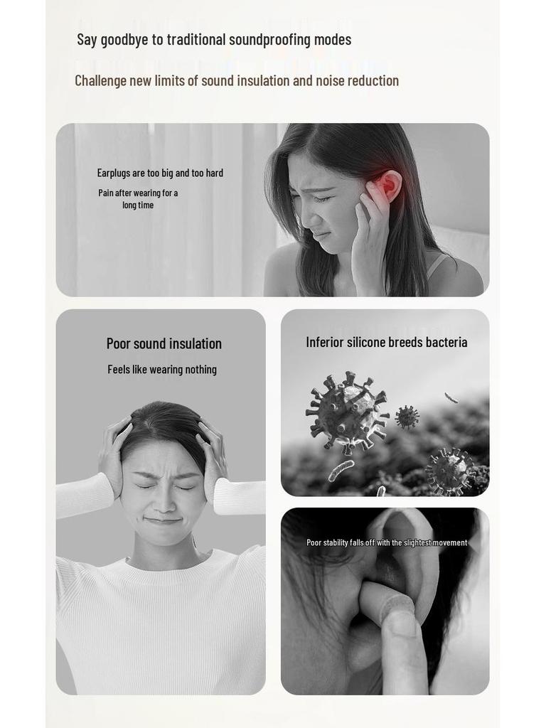 Super Soundproof Earplugs for Sleep - Comfortable, Noise-Reducing, Gentle On Ears, Ideal for Snoring Reduction