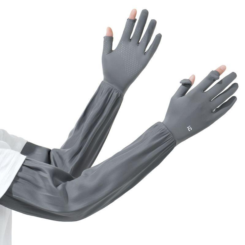

Oversleeve for Women Long Summer UV Protection Cycling Non Slip Touch Screen Outdoor Sun Protection Black Handy Gadget Oversleeves Arm Guard 292 dark gray One size
